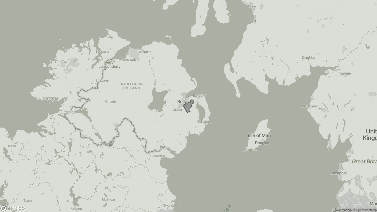 Map of Cost of Live-in Care in Castlereagh showing towns we provide care in