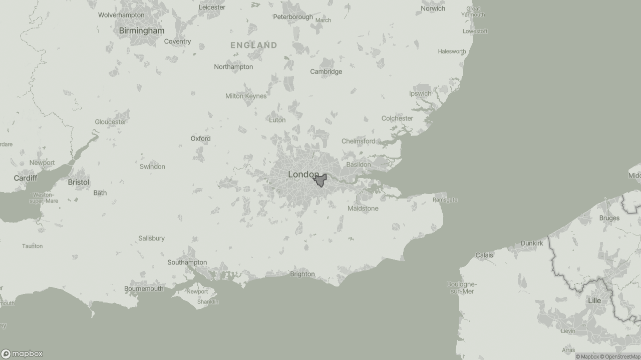 Map of Cost of Live-in Care in Greenwich showing towns we provide care in