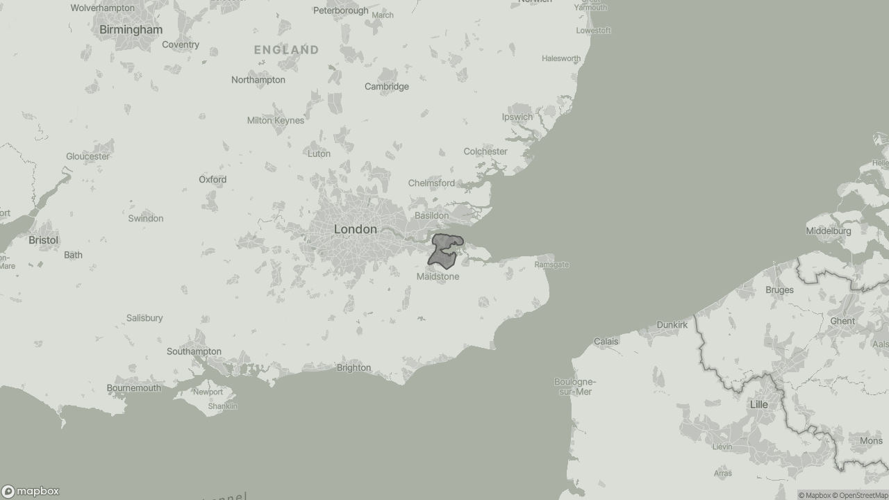 Map of Cost of Live-in Care in Medway showing towns we provide care in