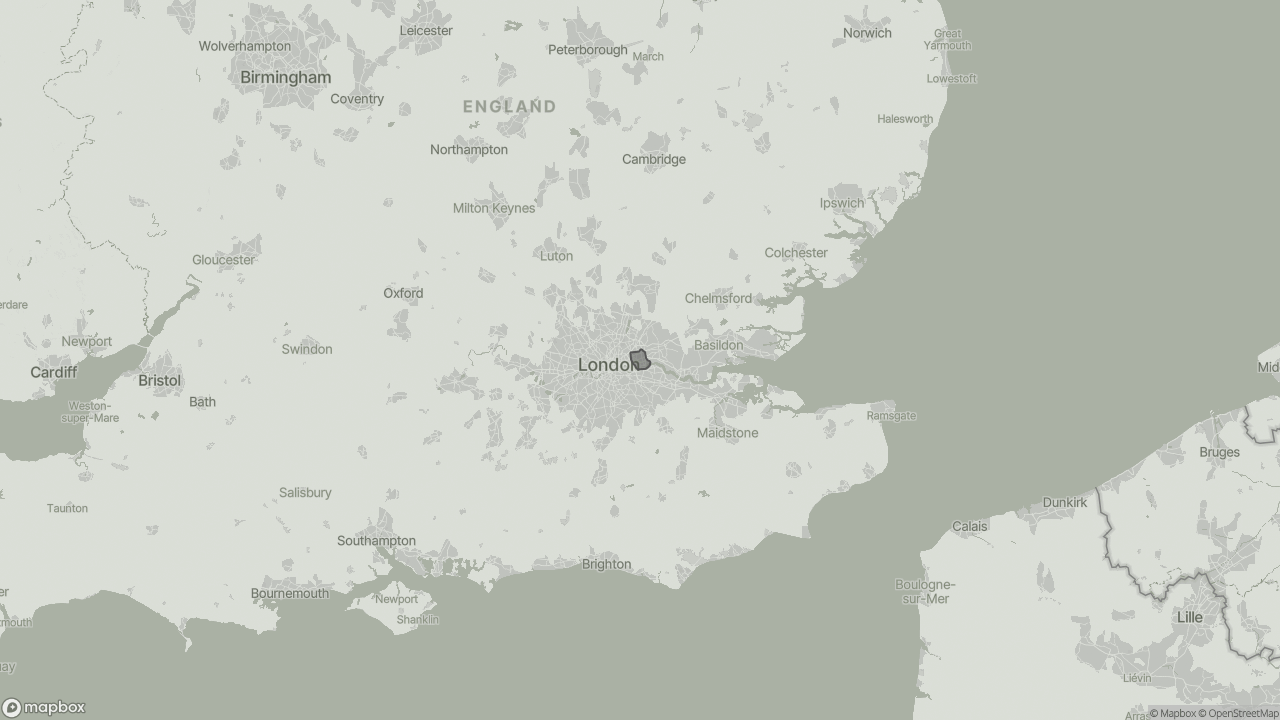 Map of Cost of Live-in Care in Newham showing towns we provide care in