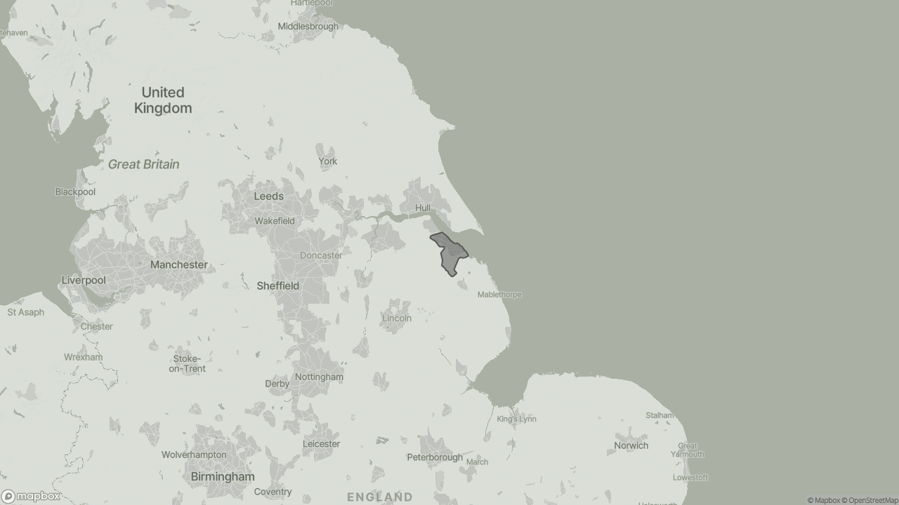Map of Cost of Live-in Care in North East Lincolnshire showing towns we provide care in