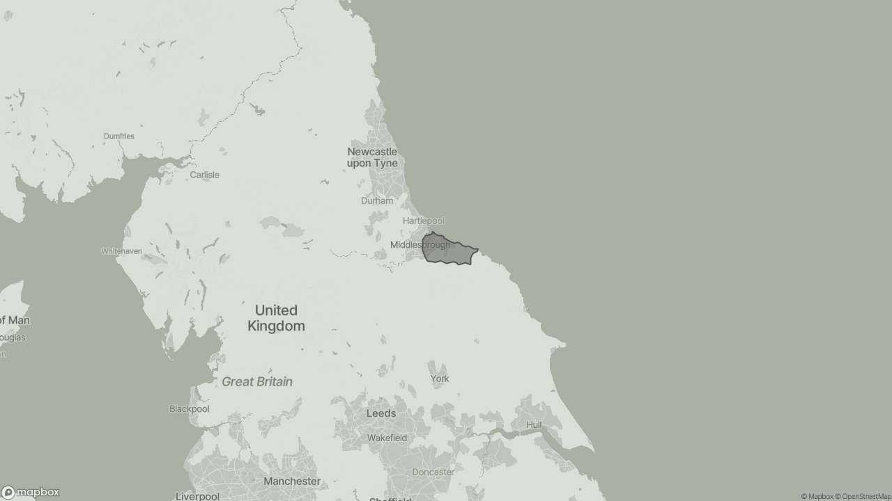 Map of Types Of Elderly Care Available in Redcar and Cleveland showing towns we provide care in