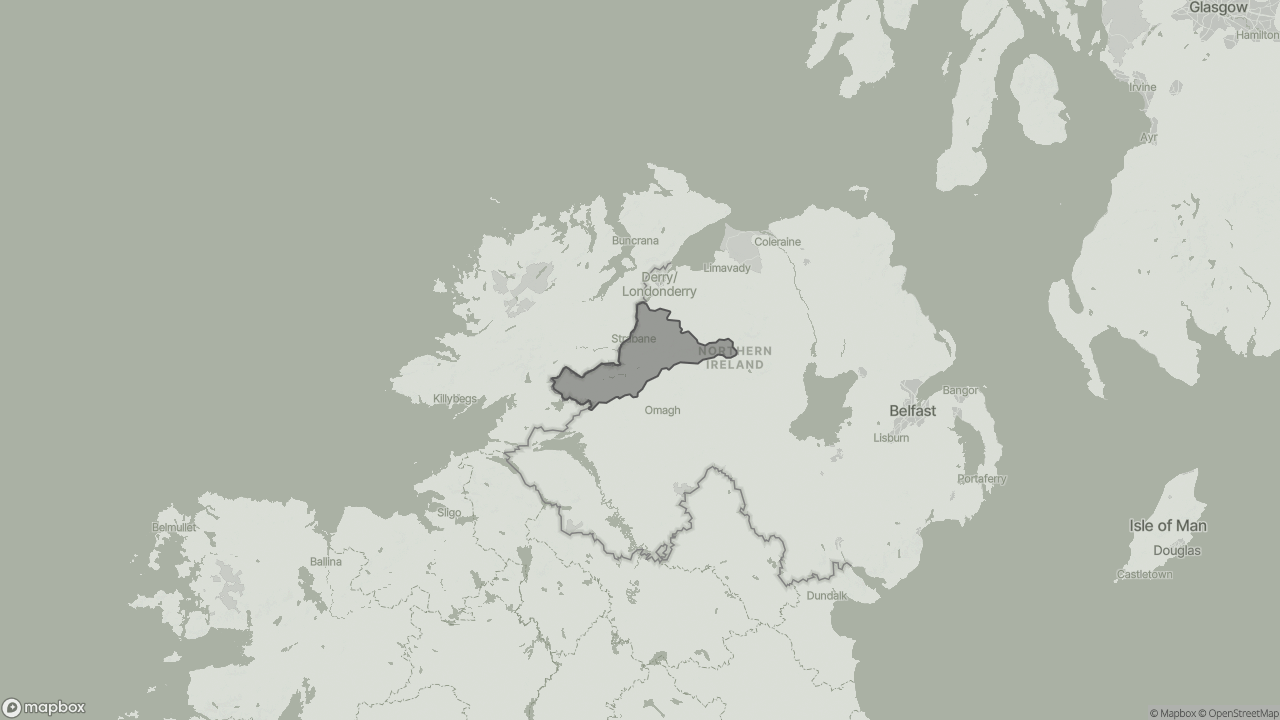 Map of Cost of Live-in Care in Strabane showing towns we provide care in