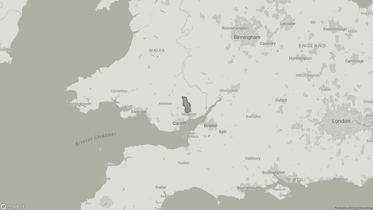 Map of Cost of Live-in Care in Torfaen showing towns we provide care in