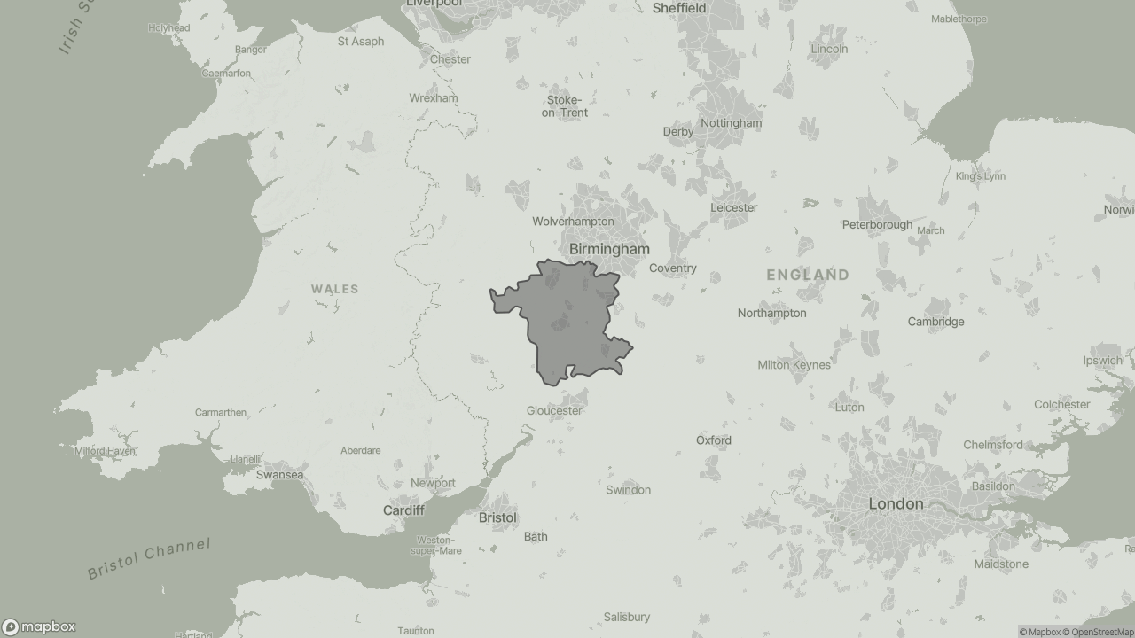Map of Unlocking the Advantages of Private Care in Worcestershire showing towns we provide care in