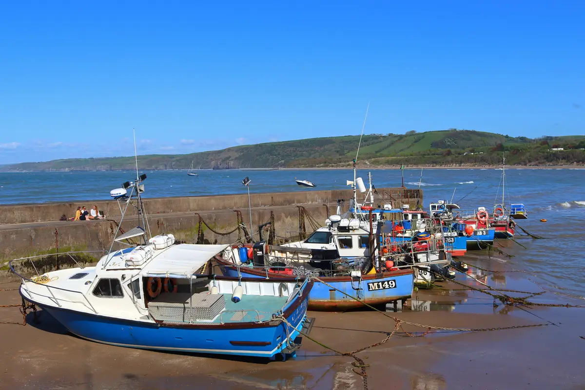 New Quay harbour and beaches, New Quay