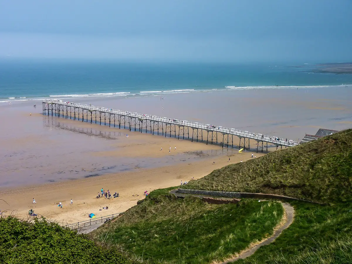 Saltburn Pier and seafront, Saltburn by the Sea