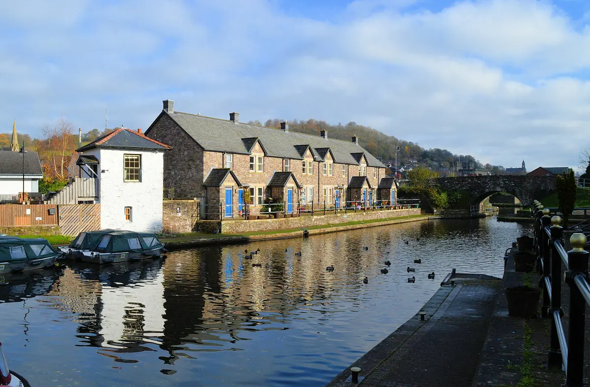 Monmouthshire and Brecon Canal at Five Locks, Cwmbran